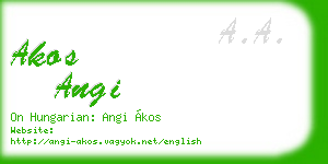 akos angi business card
